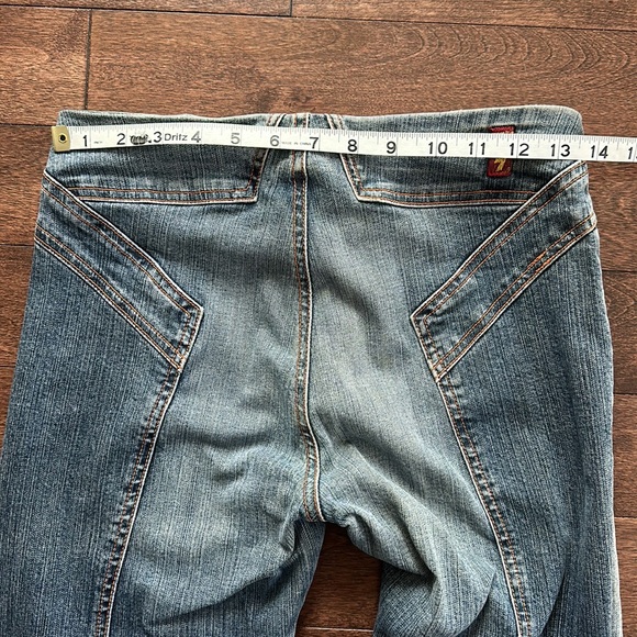 Y2K 7 For All Mankind Star Back Bootcut Jeans RARE style ⭐️ 7FAMK 28 NYM Vintage - Picture 5 of 15